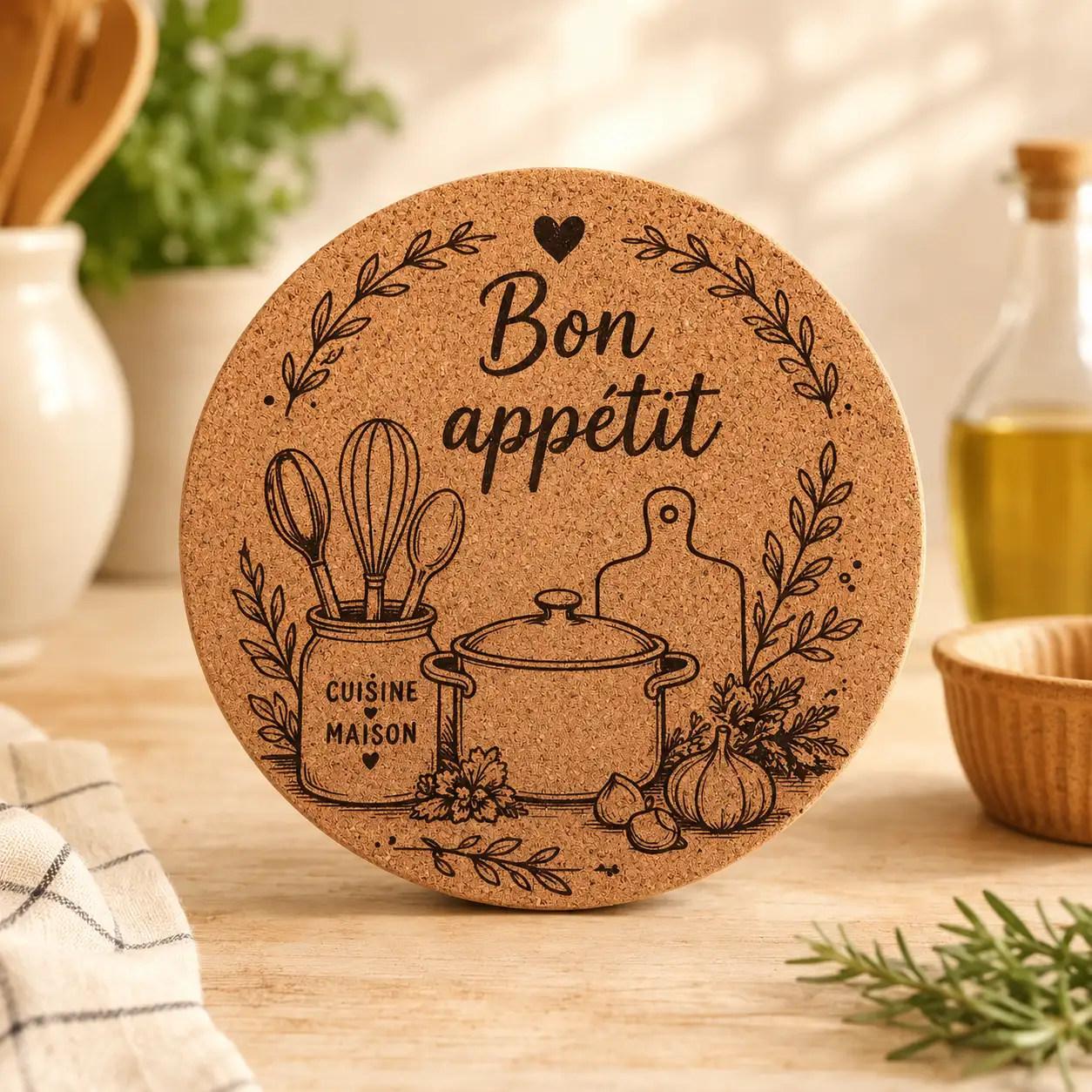 Dessous de plat en liège – Bon appétit