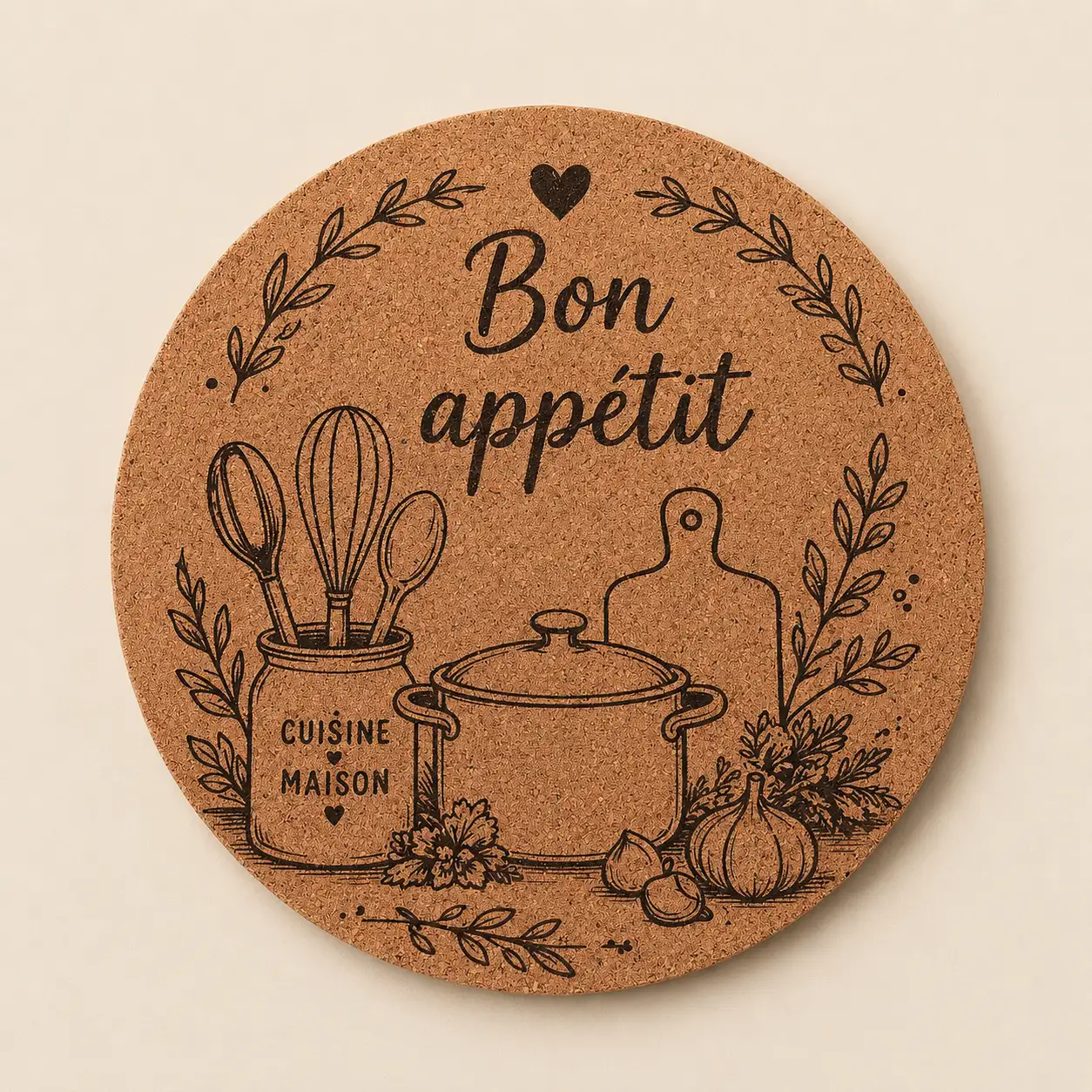 Dessous de plat en liège – Bon appétit